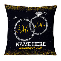 Personalized Couple Mr Mrs Ring Pillow NB291 95O53 thumb 1