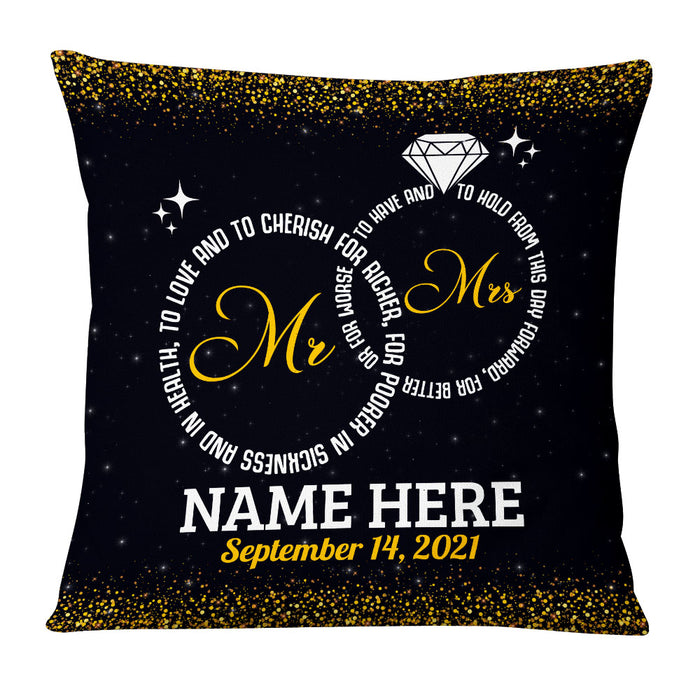 Personalized Couple Mr Mrs Ring Pillow NB291 95O53 1