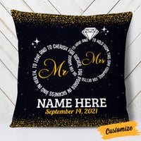 Personalized Couple Mr Mrs Ring Pillow NB291 95O53 thumb 1