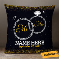 Personalized Couple Mr Mrs Ring Pillow NB291 95O53 thumb 1