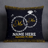 Personalized Couple Mr Mrs Ring Pillow NB291 95O53 thumb 1
