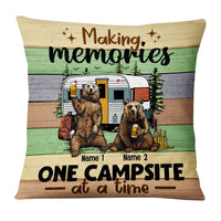 Personalized Couple Bear Camping Pillow NB291 87O36 thumb 1