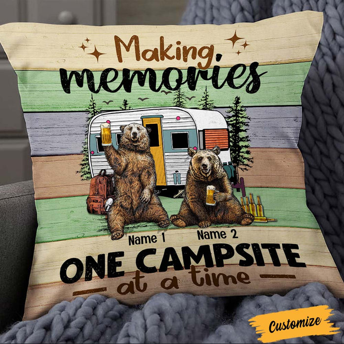 Personalized Couple Bear Camping Pillow NB291 87O36 1