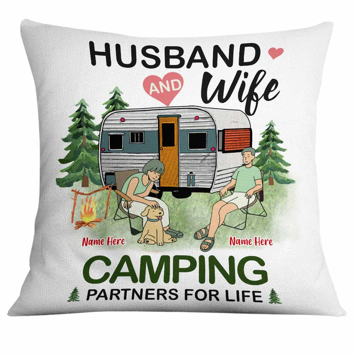 Personalized Couple Camping Partners Pillow NB293 95O34 1