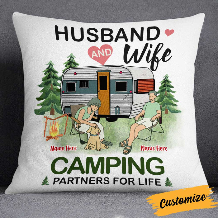 Personalized Couple Camping Partners Pillow NB293 95O34 1