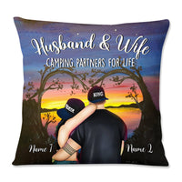 Personalized Husband And Wife Camping Partners For Life Couple Pillow NB292 85O57 thumb 1