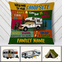Personalized Camping Family Campsite Pillow NB293 30O58 thumb 1