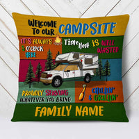 Personalized Camping Family Campsite Pillow NB293 30O58 thumb 1