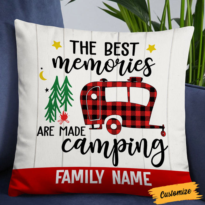 Personalized Family Camping Memories Pillow NB294 95O36 1
