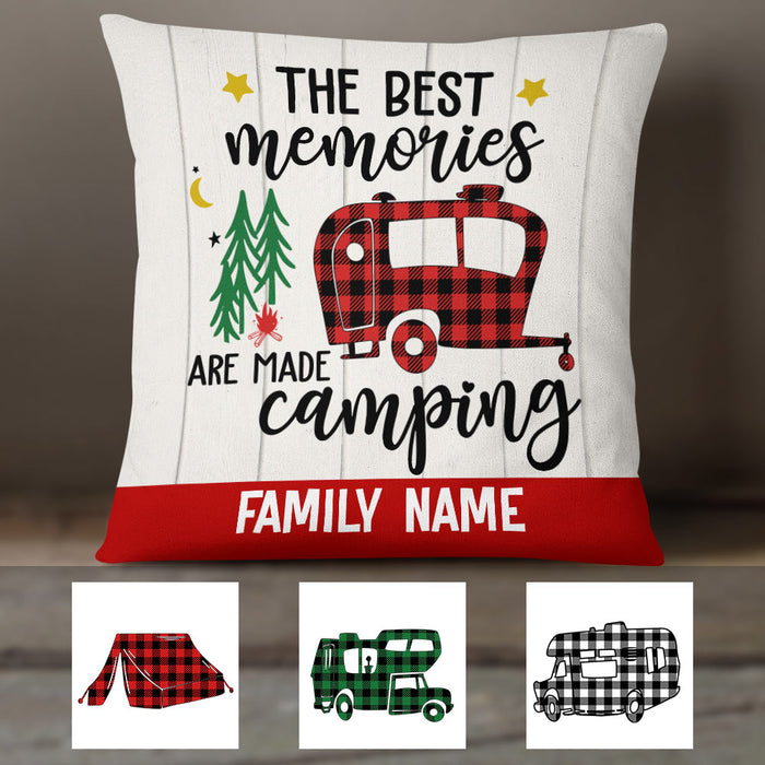 Personalized Family Camping Memories Pillow NB294 95O36 1