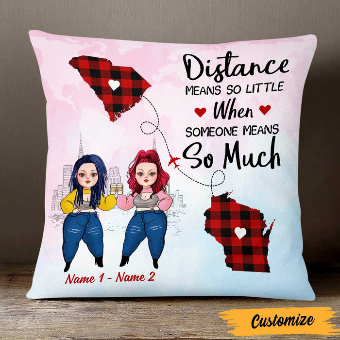 Personalized Friends Long Distance Pillow NB293 26O47 1