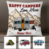 Personalized Happy Camping Family Pillow NB295 95O53 1