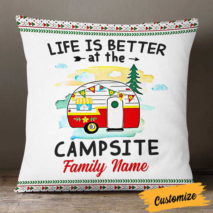 Personalized Camping Life Family Pillow NB295 23O57 1