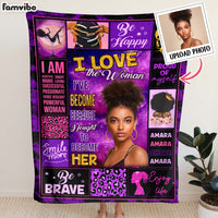 Personalized Gift For Daughter Purple Theme Upload Photo Blanket 31475 thumb 1