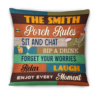Personalized Outdoor Porch Rules Pillow NB294 81O66 thumb 1
