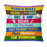 Personalized Outdoor Porch Rules Pillow NB301 81O47 thumb 1