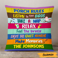 Personalized Outdoor Porch Rules Pillow NB301 81O47 thumb 1