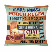 Personalized Outdoor Porch Rules Pillow NB303 95O47 thumb 1