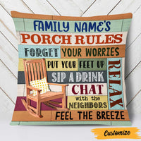 Personalized Outdoor Porch Rules Pillow NB303 95O47 thumb 1