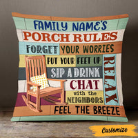 Personalized Outdoor Porch Rules Pillow NB303 95O47 thumb 1