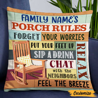 Personalized Outdoor Porch Rules Pillow NB303 95O47 thumb 1