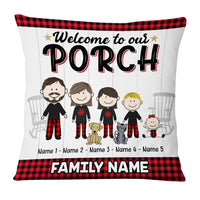 Personalized Outdoor Welcome To Our Porch Family Pillow NB303 23O53 thumb 1