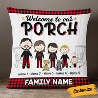 Personalized Outdoor Welcome To Our Porch Family Pillow NB303 23O53 thumb 1