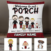 Personalized Outdoor Welcome To Our Porch Family Pillow NB303 23O53 thumb 1