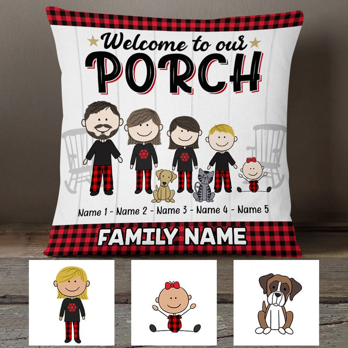 Personalized Outdoor Welcome To Our Porch Family Pillow NB303 23O53 1
