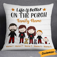 Personalized Outdoor Life Is Better On The Porch Family Pillow NB304 23O34 thumb 1