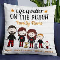 Personalized Outdoor Life Is Better On The Porch Family Pillow NB304 23O34 thumb 1