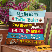 Personalized Outdoor Family Patio Rules Pillow NB306 23O57 thumb 1