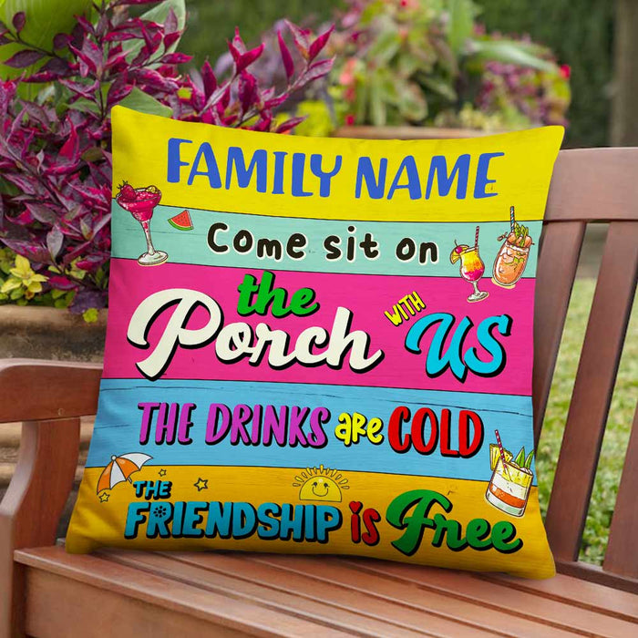 Personalized Come Sit On The Porch Pillow DB28 26O66 1