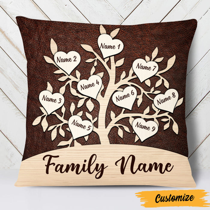 Personalized family sale tree pillow