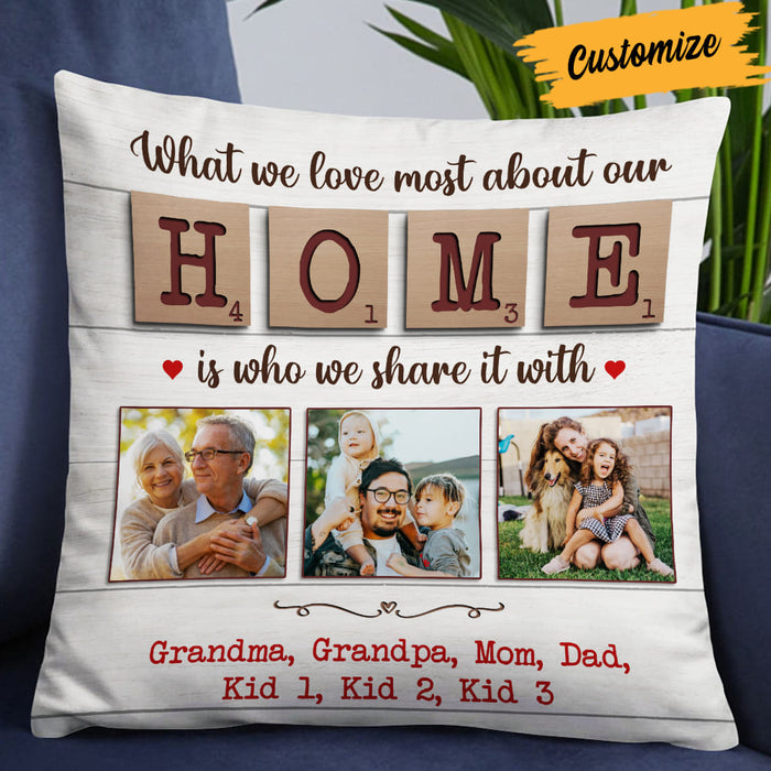 Personalized Family Home Scrabble Pillow NB306 95O57 1