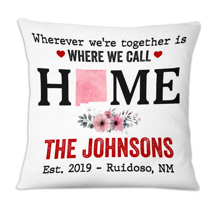 Personalized Family State Map Pillow NB302 81O47 1