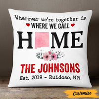 Personalized Family State Map Pillow NB302 81O47 thumb 1