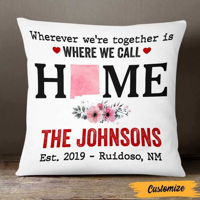 Personalized Family State Map Pillow NB302 81O47 1