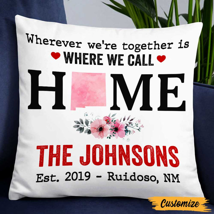 Personalized Family State Map Pillow NB302 81O47 1