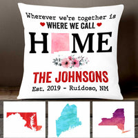 Personalized Family State Map Pillow NB302 81O47 thumb 1