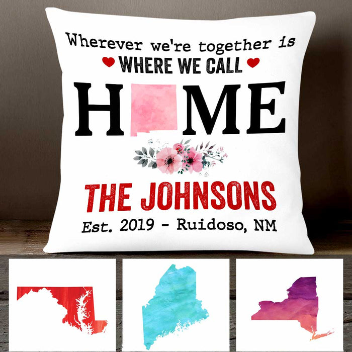 Personalized Family State Map Pillow NB302 81O47 1