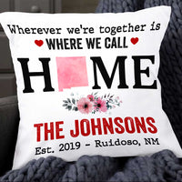 Personalized Family State Map Pillow NB302 81O47 thumb 1
