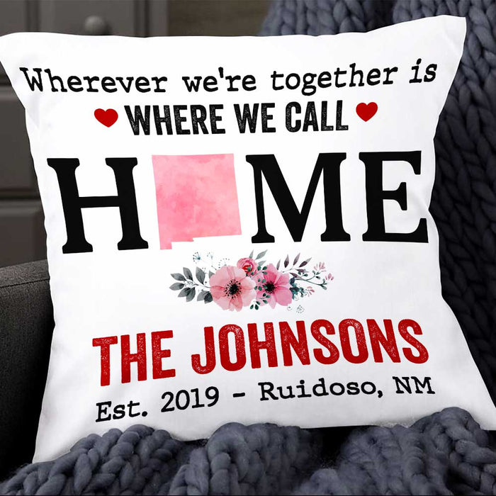 Personalized Family State Map Pillow NB302 81O47 1