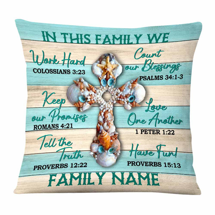 Personalized In This House Family Pillow NB306 30O58 1