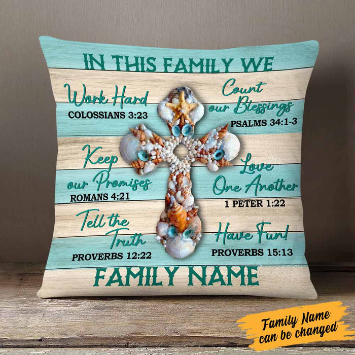 Personalized In This House Family Pillow NB306 30O58 1