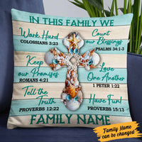 Personalized In This House Family Pillow NB306 30O58 thumb 1