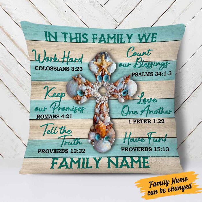 Personalized In This House Family Pillow NB306 30O58 1