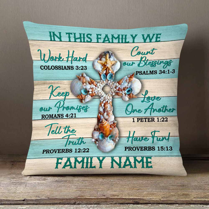 Personalized In This House Family Pillow NB306 30O58 1