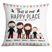 Personalized Family Happy Place Pillow NB303 81O34 thumb 1