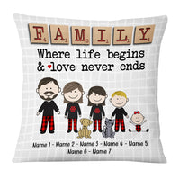 Personalized Family Love Never Ends Pillow DB13 26O53 thumb 1